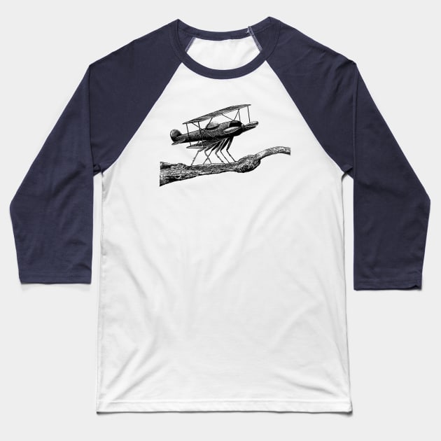 Fly plane Baseball T-Shirt by mainial